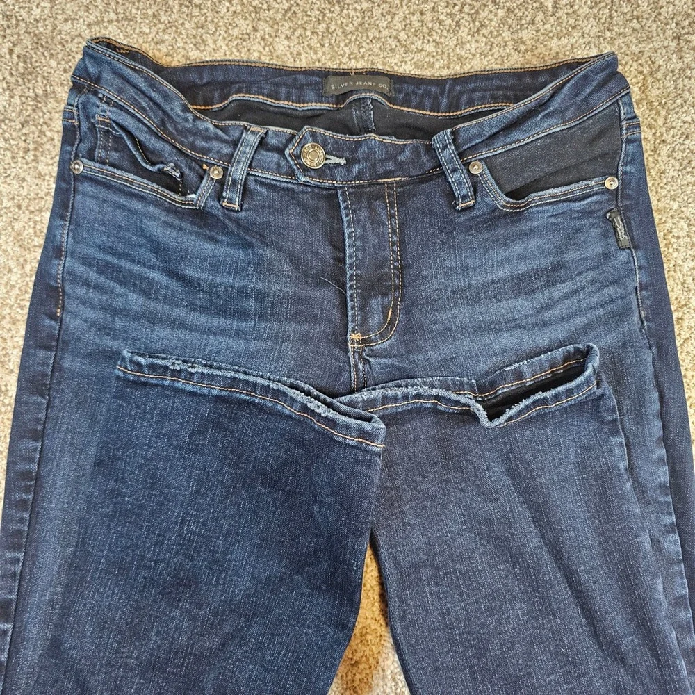 Silver Jeans Co Tuesday Slim Boot Dark Wash Denim Jeans W31 L35 L12602EDB363